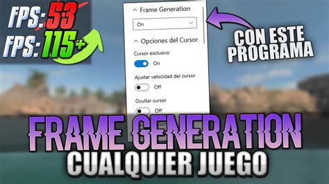 OPTIMIZA CUALQUIER JUEGO Con FRAME GENERATION LSFG DUPLICA LOS FPS