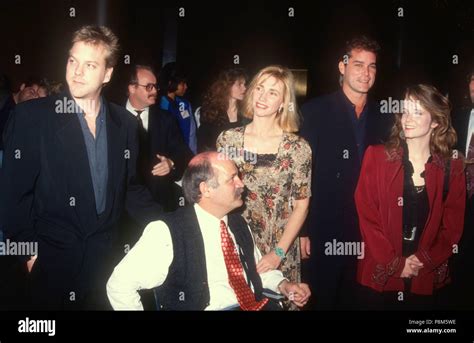 West Hollywood Ca March 4 L R Actor Keifer Sutherland Ron Kovic Actress Kathy Baker