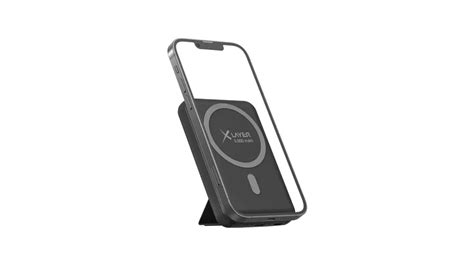 XLayer MagFix Pro 2 in 1 Powerbank mit Standfuß 5 000 mAh Schwarz