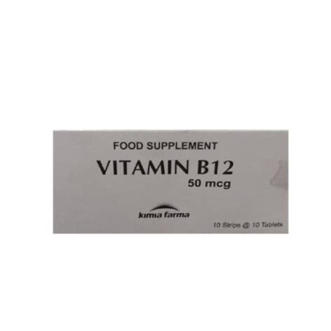 Vitamin B12 50 Mcg 10 Tablet Kimia Farma Manfaat Kandungan Dosis