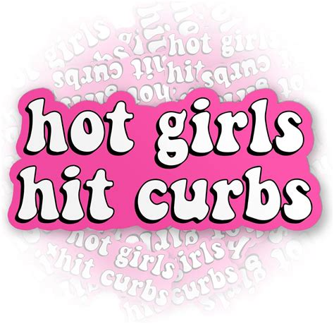 Amazon Hot Girls Hit Curbs Sticker Funny Bumper Car Sticker Decal