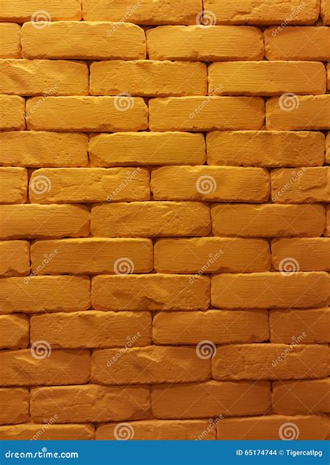 Yellow Bricks Wall Stock Photo Image Of Bricks Background