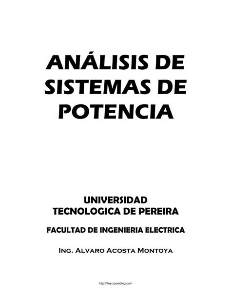 Pdf An Lisis De Sistemas De Potencia El Desarrollo Del Pdf