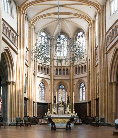 Interior View of the Dijon Cathedral with the High Altar Stock Photo ...