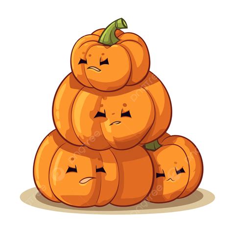 Cartoon Stacked Pumpkin Png Vector Psd And Clipart With Transparent