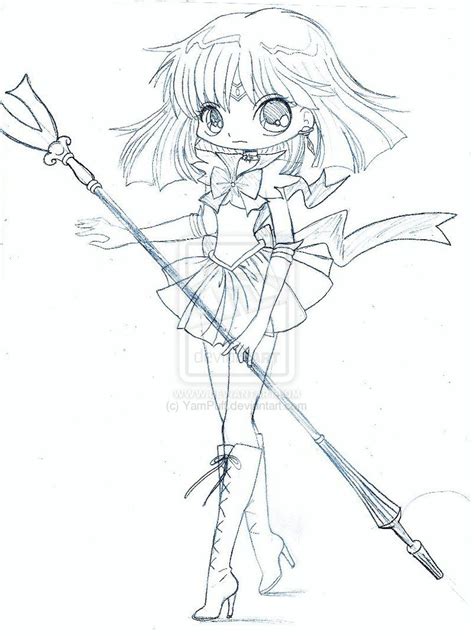 Sailor Saturn Chibi Sketch By Yampuff On Deviantart Sailor Moon