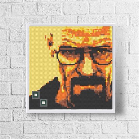 Custom Lego Walter White Breaking Bad Mosaic Instructions