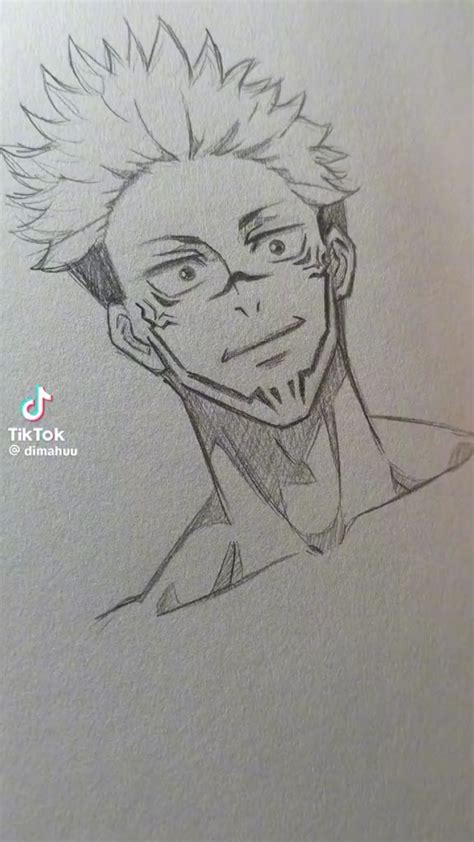 Sukuna Drawing Tutorial From Jujutsu Kaisen Anime Idee Per Disegnare