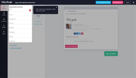 WiseStamp Create Manage Custom Email Signatures AppSumo