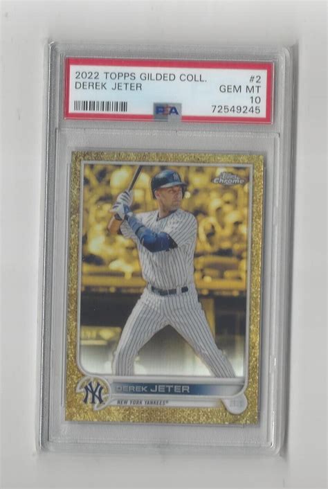 Topps Chrome Gilded Gold Refractor Derek Jeter Yankees