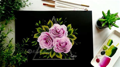 Simple Acrylic Painting Roses Painting Lessons Limited Palette Learn To Paint Roses Youtube