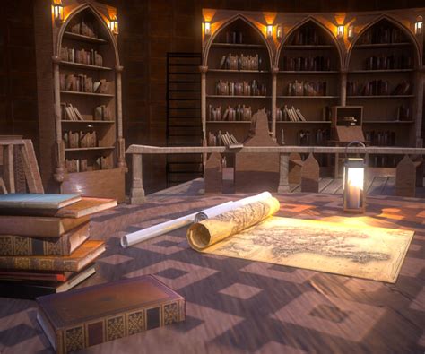 Artstation Medieval Library Model Pack Tortilla Low Poly 3d Model