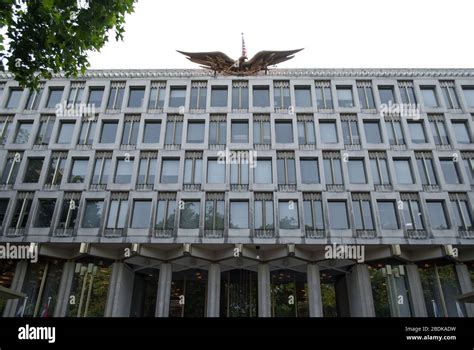 American Eagle Flag Facade Architecture Old American Embassy US Embassy ...