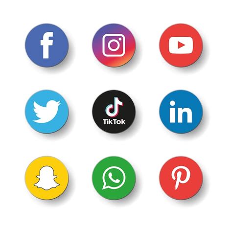 Premium Vector Social Media Icons Set Logo Vector Illustrator