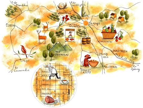 Map Of Orange Nsw Priscilla Nielsen Illustration Art Illustrations