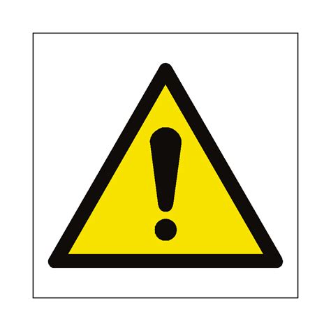 General Hazard Symbol Label Safety Uk