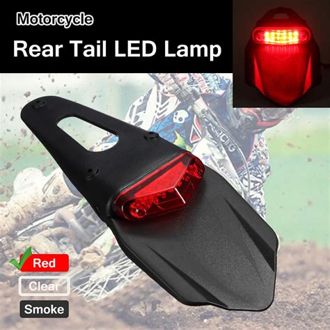 Universal Motorcycle Rear For Fender Mudguard LED Brake Light Tail Stop