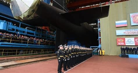 Sevmash Shipyard Launches Russian Navy Project 885m Krasnoyarsk Ssgn Naval News