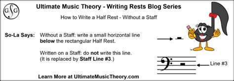 Writing Rests #3 - Half Rest - Ultimate Music Theory