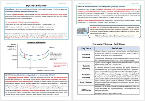 Economic Efficiencies Allocative Productive Dynamic And X