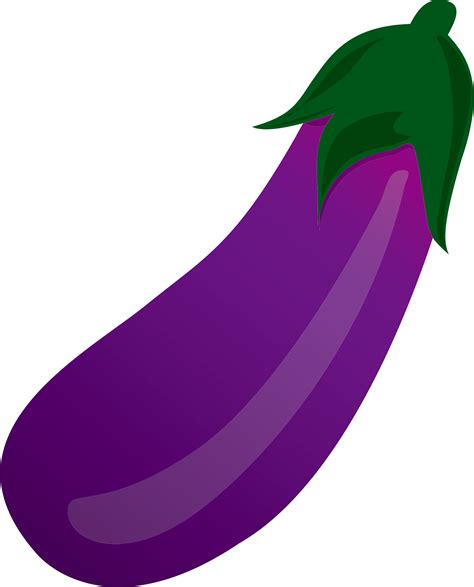 Vegetable Clipart Purple Eggplant With A Green Stem Clip Art Library