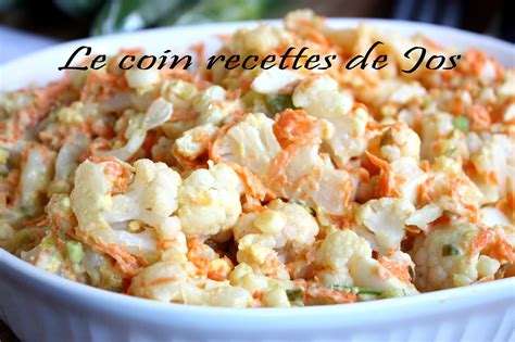 Le Coin Recettes De Jos SALADE DE CHOU FLEUR ET OEUFS