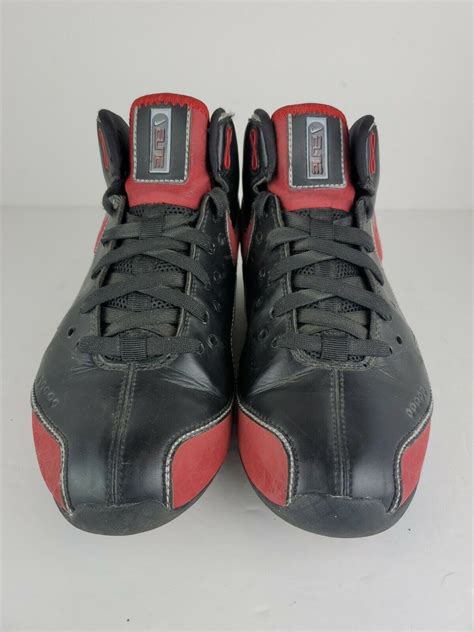 Nike Shox Elite Flight Black Red Leather Basketball S Gem