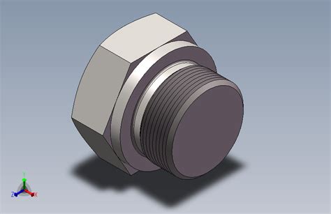 六角螺塞m48×2×52solidworks 2018模型图纸下载 懒石网