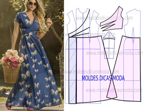 VESTIDO ESTAMPADO FLORAL Moldes Dicas Moda Dress Sewing