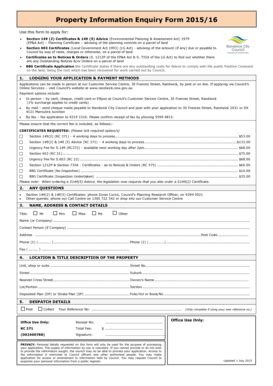 Fillable Online Randwick Nsw Gov Property Information Enquiry Form