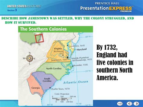 Jamestown Colonies Map