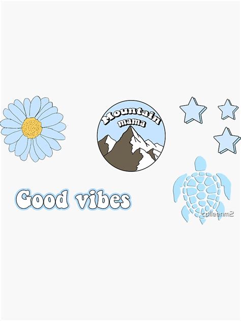 Light Blue Sticker Pack Sticker By Colleenm2 Redbubble