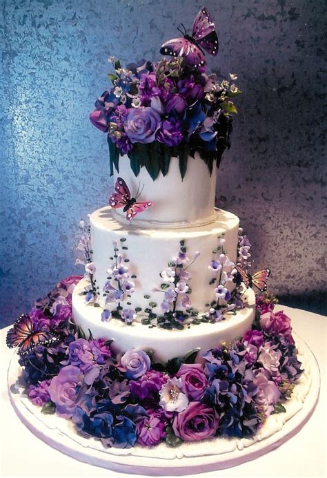 Purple Butterfly Cake Wedding Cakes Fantasy Cake Beautiful Wedding