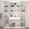 Amazon Homsee Tall Bookcase Bookshelf With Shelves Drawers