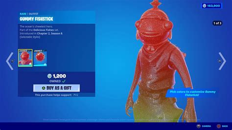 Fortnite Gummy Fishstick Skin In Item Shop 🍬 Youtube