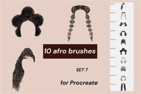 Procreate Hair Stamps Graphic By Nastyafrim Creative Fabrica