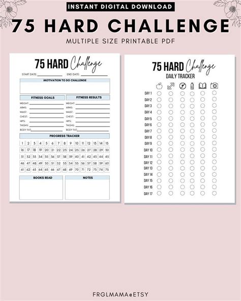 Hard Challenge Printable Printable Templates