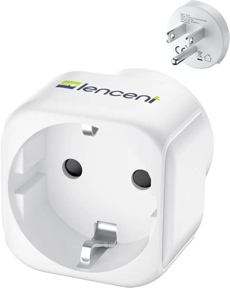 LENCENT Adaptador De Enchufe De Europa A EE UU Adaptador Europeo A