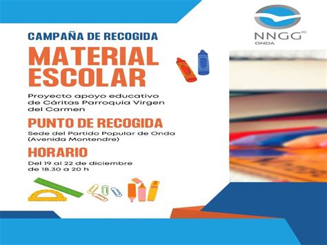 Campa A Solidaria De Recogida De Material Escolar En Onda