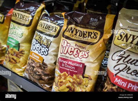 Packages Of Snyders Brand Snacks Are Seen In A Supermarket In New York