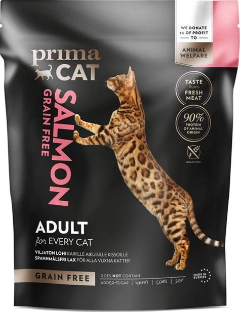 PrimaCat Adult Graanvrij Kattenvoer Zalm 1 4 Kg Bol