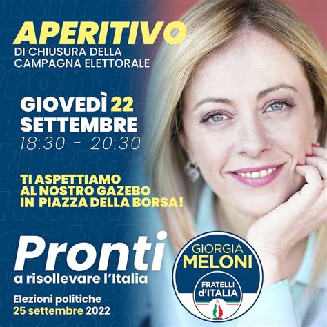 Aperitivo Tricolore Fine Campagna Elettorale Trieste Fratelli D