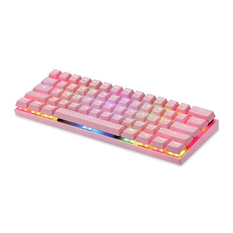 Teclado Mecanico Motospeed CK62 Rosa RGB Switch Vermelho Bluetooth