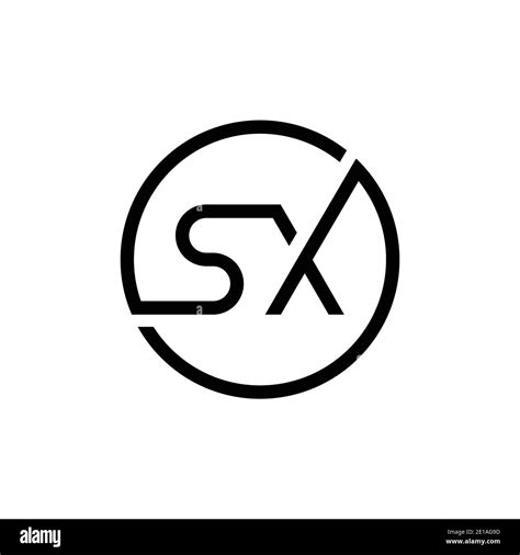 Plantilla Inicial De Vector De Diseño De Logotipo De La Letra Sx Del