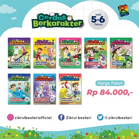 Jual Buku Paket TK PAUD Merdeka Belajar Cerdas Berkarakter TEMATIK 8