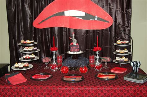 Rocky Horror Picture Show Birthday Party Decor Cake And Sweets