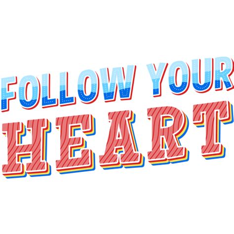 Follow Your Heart Colorful Lettering Flat Sticker Freepik