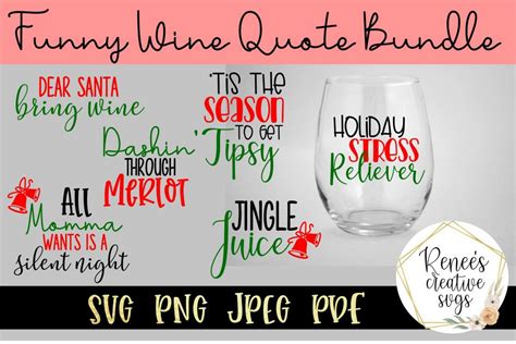 Funny Wine Glass Quote Bundle Funny Quotes Svg File