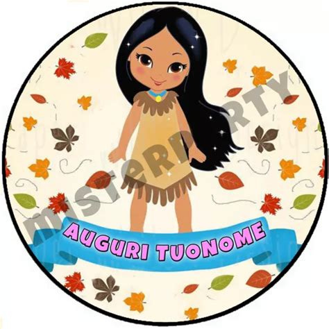 Cialda Ostia Per Torte Pocahontas Tonda Anche Personalizzabile