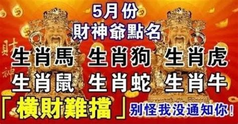 財神爺點名這六生肖，五月份橫財難擋，萬事皆順